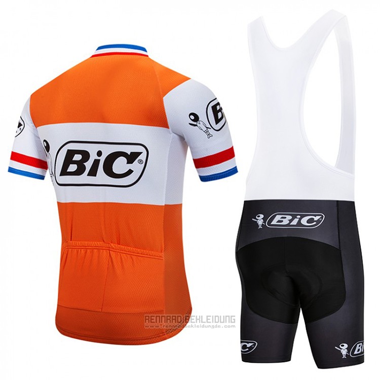 2018 Fahrradbekleidung Bic Champion Niederlande Orange Trikot Kurzarm und Tragerhose